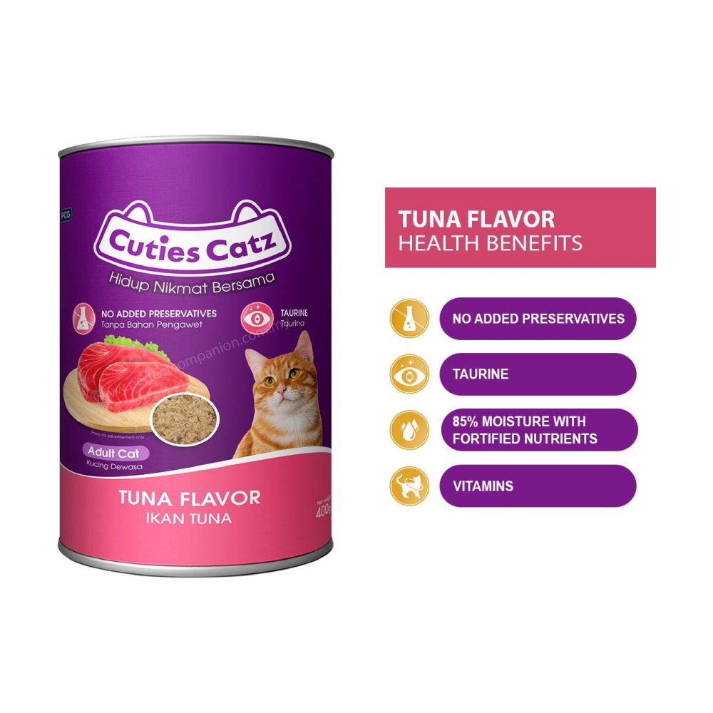 Cuties Catz Adult Can Food Tuna Flavor – Product Image