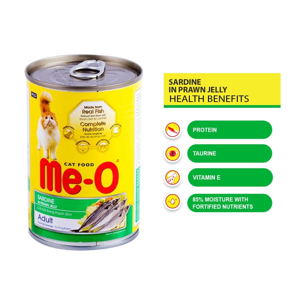 Me-O Adult Wet Cat Food Can Sardine Flavor – Product Image