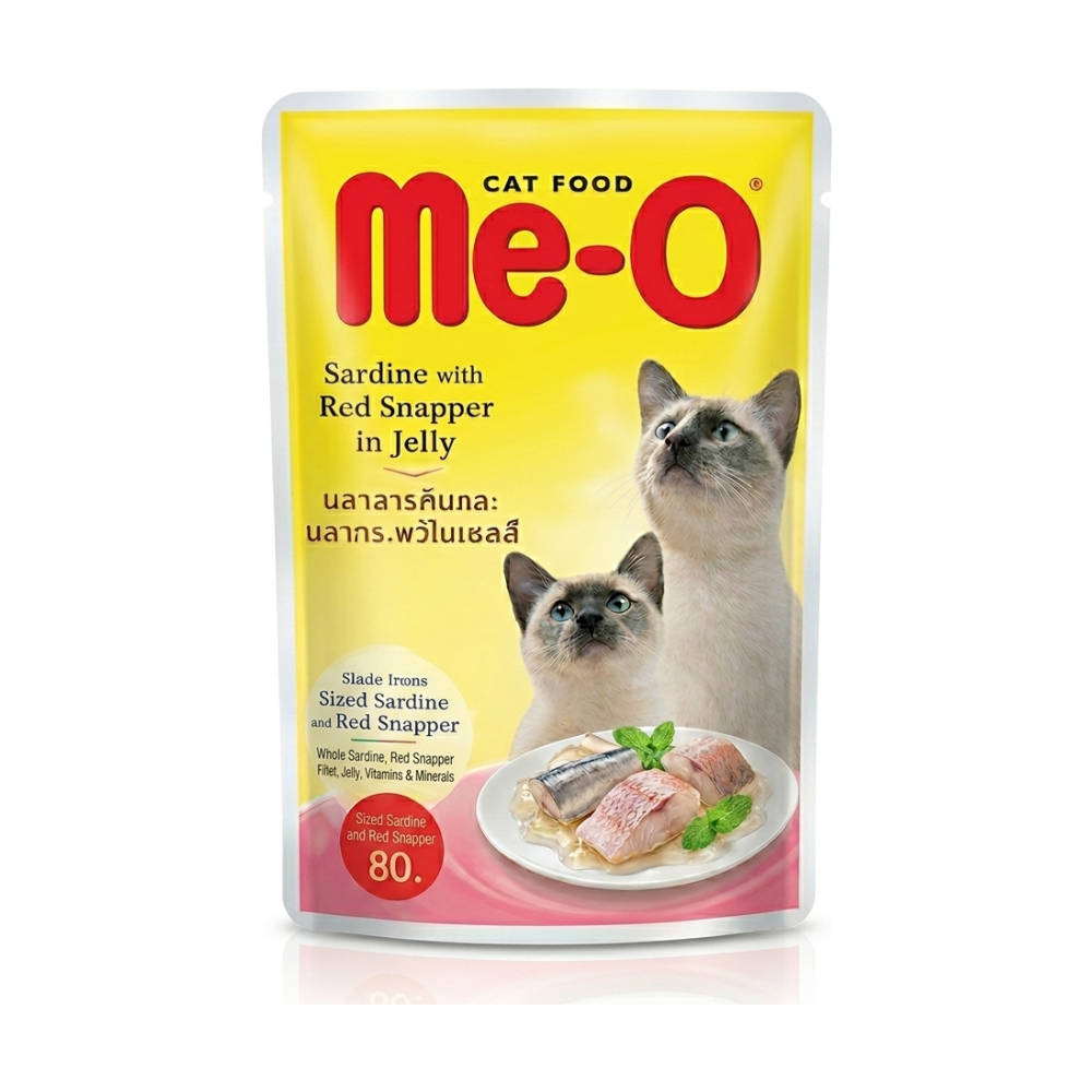 Me-O Adult Sardine With Red Snapper In Jelly Flavor – PCIN Premium Pet Food